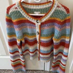 Pilcro Colorful Striped Cardigan Sweater